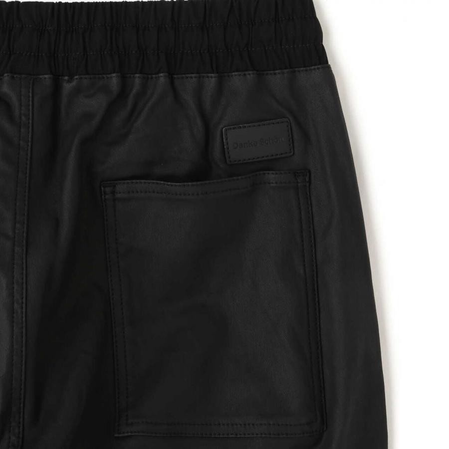 DankeSchon/ダンケシェーン/COATED FLAP PANTS/コーディングフラップパンツ BLACK S
