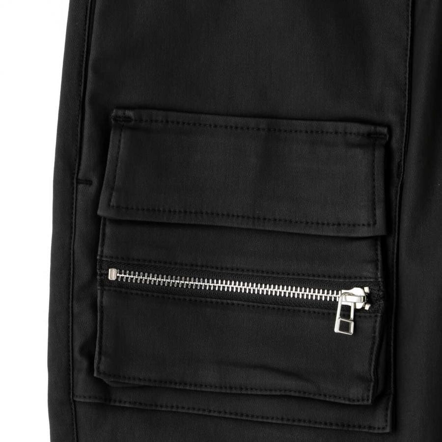 DankeSchon/ダンケシェーン/COATED FLAP PANTS/コーディングフラップパンツ BLACK L