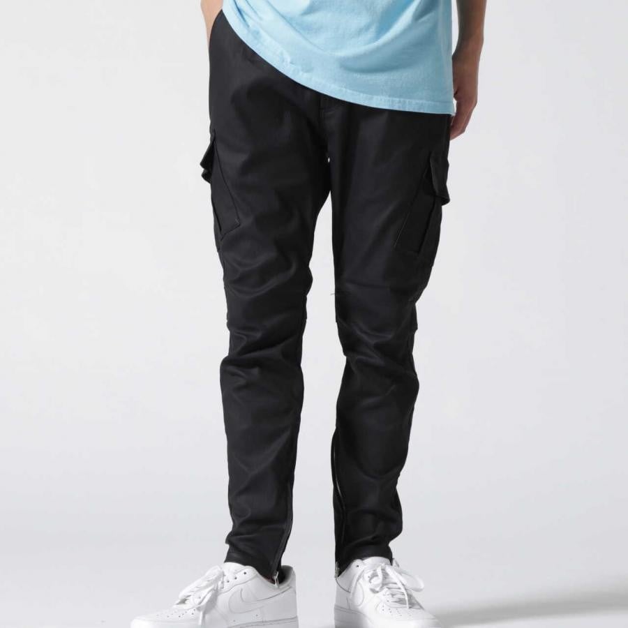 DankeSchon/ダンケシェーン/COATED ZIP CARGO PANTS/コーティングジップカーゴパンツ BLACK M