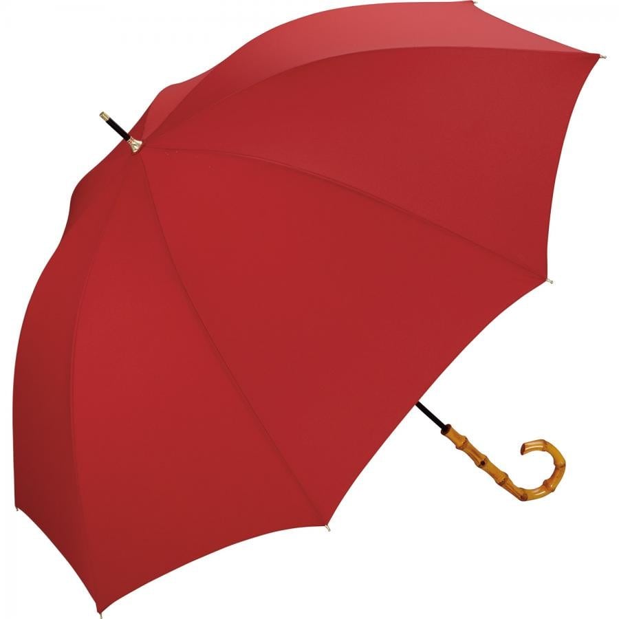 【直営店・オンライン限定商品】ベーシックバンブーアンブレラ 雨傘 長傘 レッド