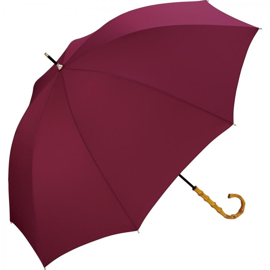 【直営店・オンライン限定商品】ベーシックバンブーアンブレラ 雨傘 長傘 ダークレッド