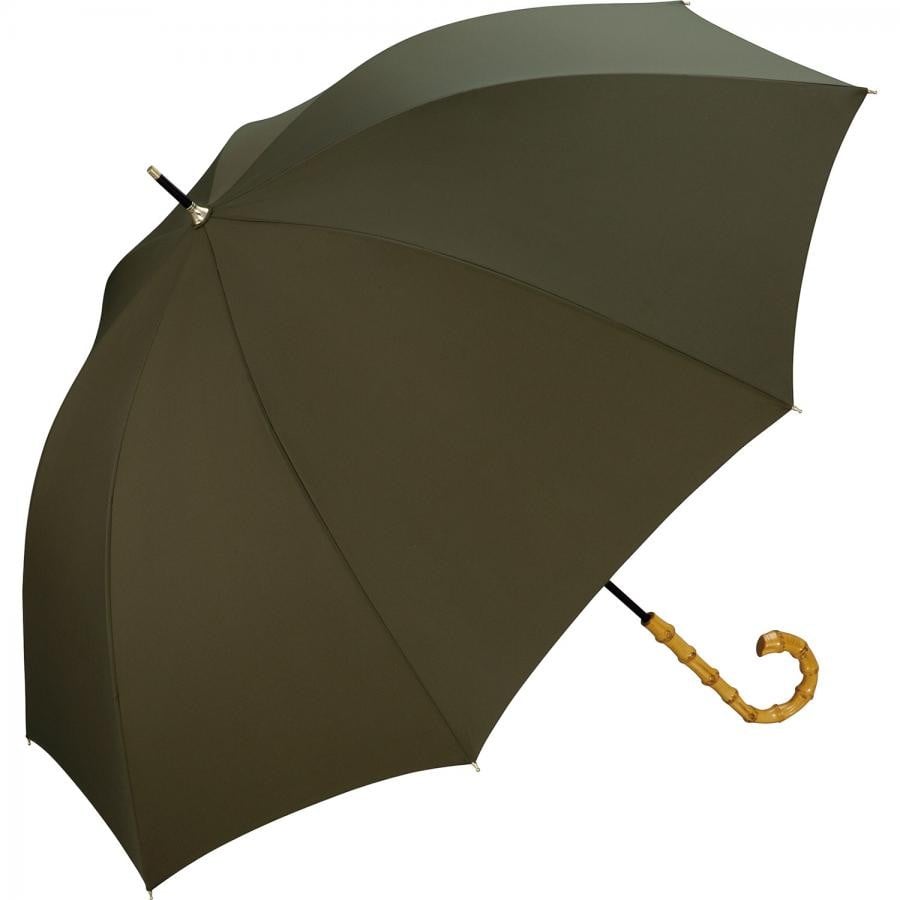 【直営店・オンライン限定商品】ベーシックバンブーアンブレラ 雨傘 長傘 カーキ