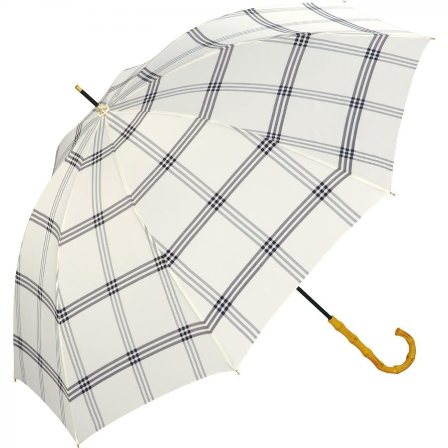 【直営店・オンライン限定商品】ベーシックバンブーアンブレラ 雨傘 長傘 チェック