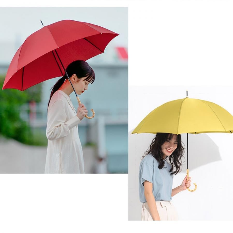 【直営店・オンライン限定商品】ベーシックバンブーアンブレラ 雨傘 長傘 ストライプ