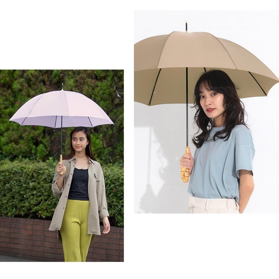 【直営店・オンライン限定商品】ベーシックバンブーアンブレラ 雨傘 長傘 ストライプ