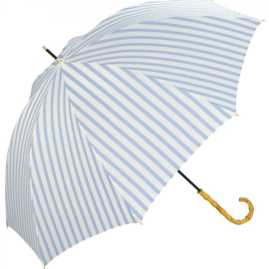 【直営店・オンライン限定商品】ベーシックバンブーアンブレラ 雨傘 長傘 ストライプ