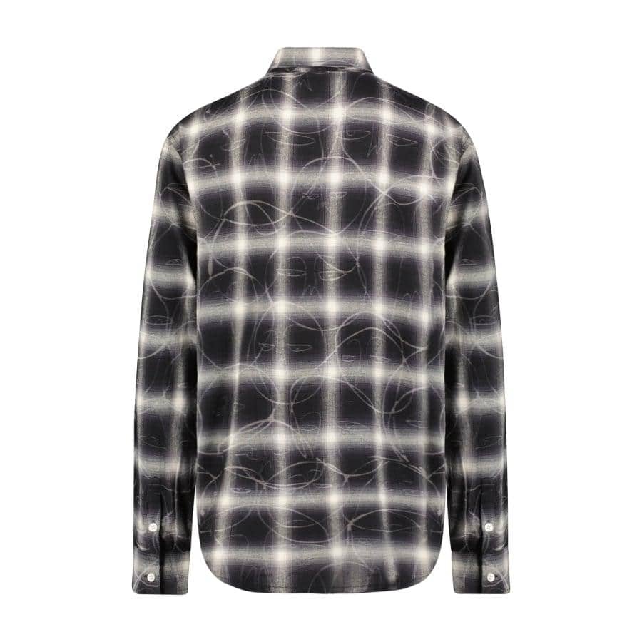 【Haculla】PLAID ONE OF A KIND LASER LONG SLEEVE SHIRT(BLACK/WHITE) BLACK/WHITE M