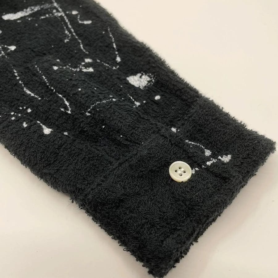 【Haculla】GLITCHED TERRY LONG SLEEVE SHIRT(BLACK) BLACK M