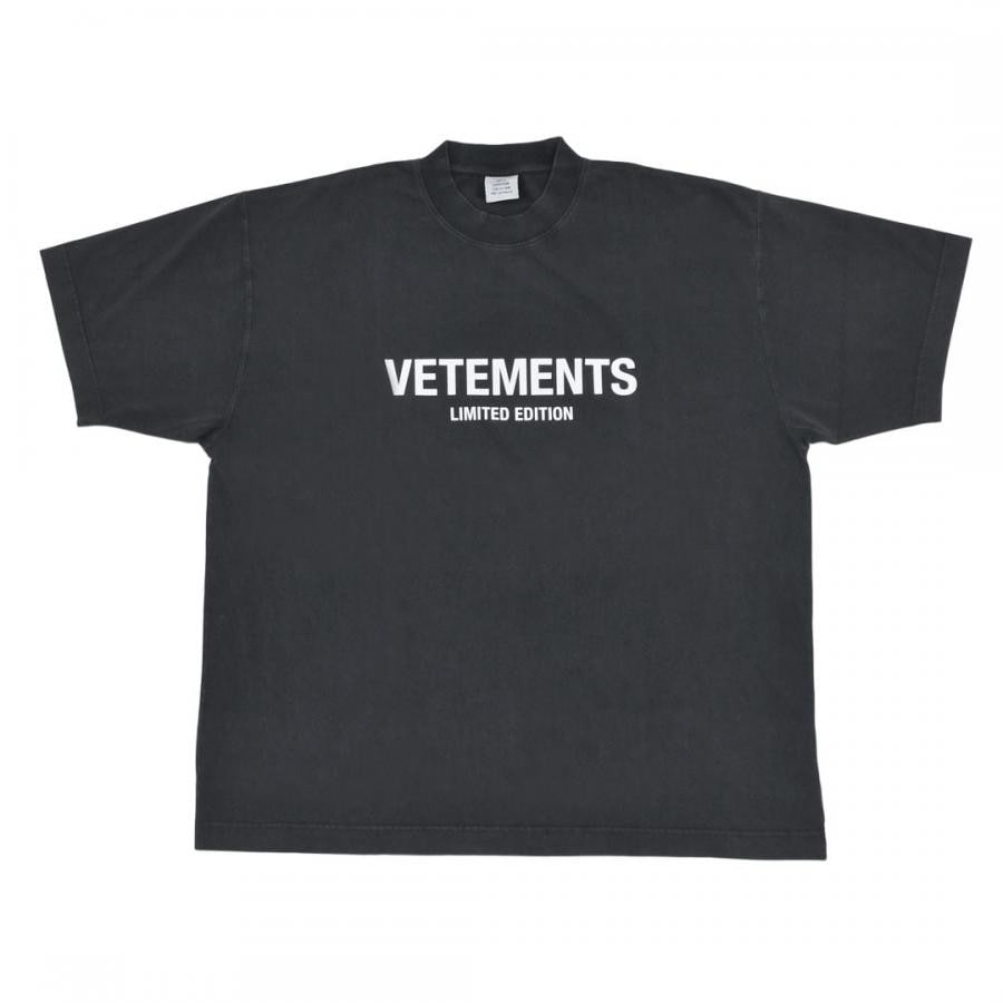 【VETEMENTS】LOGO LIMITED EDITION T-SHIRT(WASHED BLACK) WASHED BLACK S
