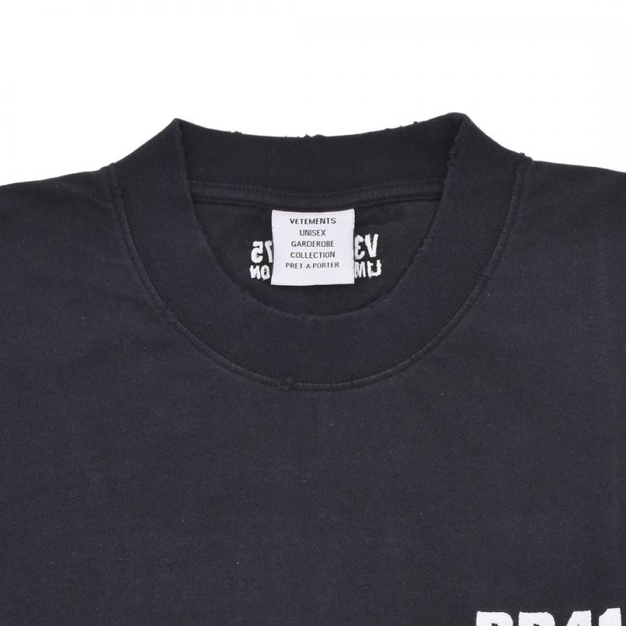 【VETEMENTS】BRAIN POWER T-SHIRT(BLACK) BLACK S