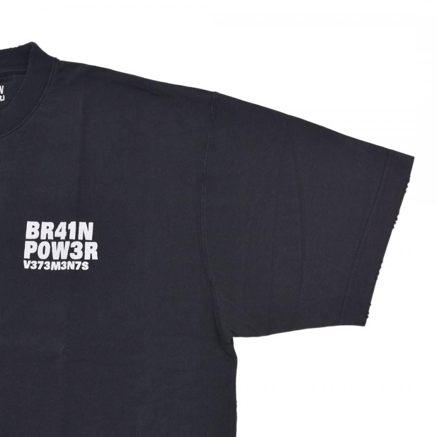【VETEMENTS】BRAIN POWER T-SHIRT(BLACK) BLACK S