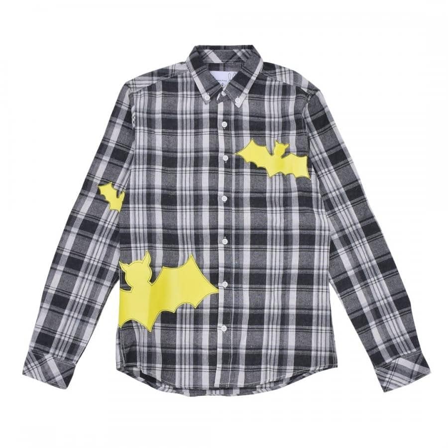 NATASHA ZINKO LS SHIRT YELLOW BAT VINTAGE REMADE UNIQU BEIGE/RED 39