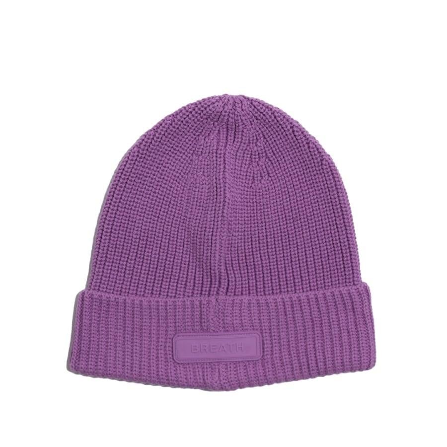 【BREATH】SILLICONE PATCH KNIT CAP LIGHT PURPLE F