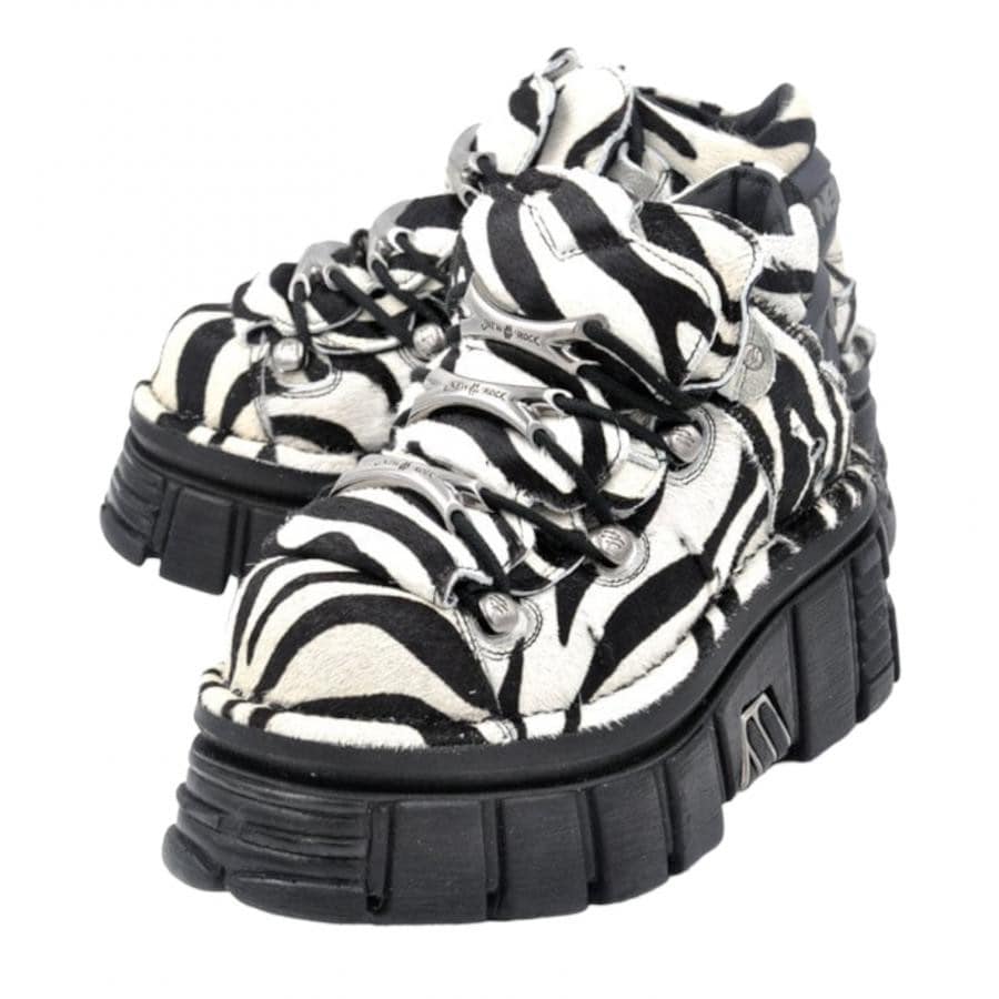 【VETEMENTS】VETEMENTS X NEWROCK PLATFORM SNEAKERS(ZEBRA) ZEBRA 41
