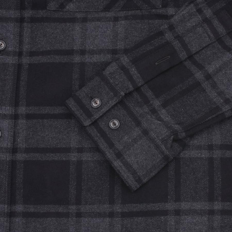 【OFF-WHITE】OUTLINE ARR FLANNEL SHIRT(GREY/WHITE) GREY/WHITE L