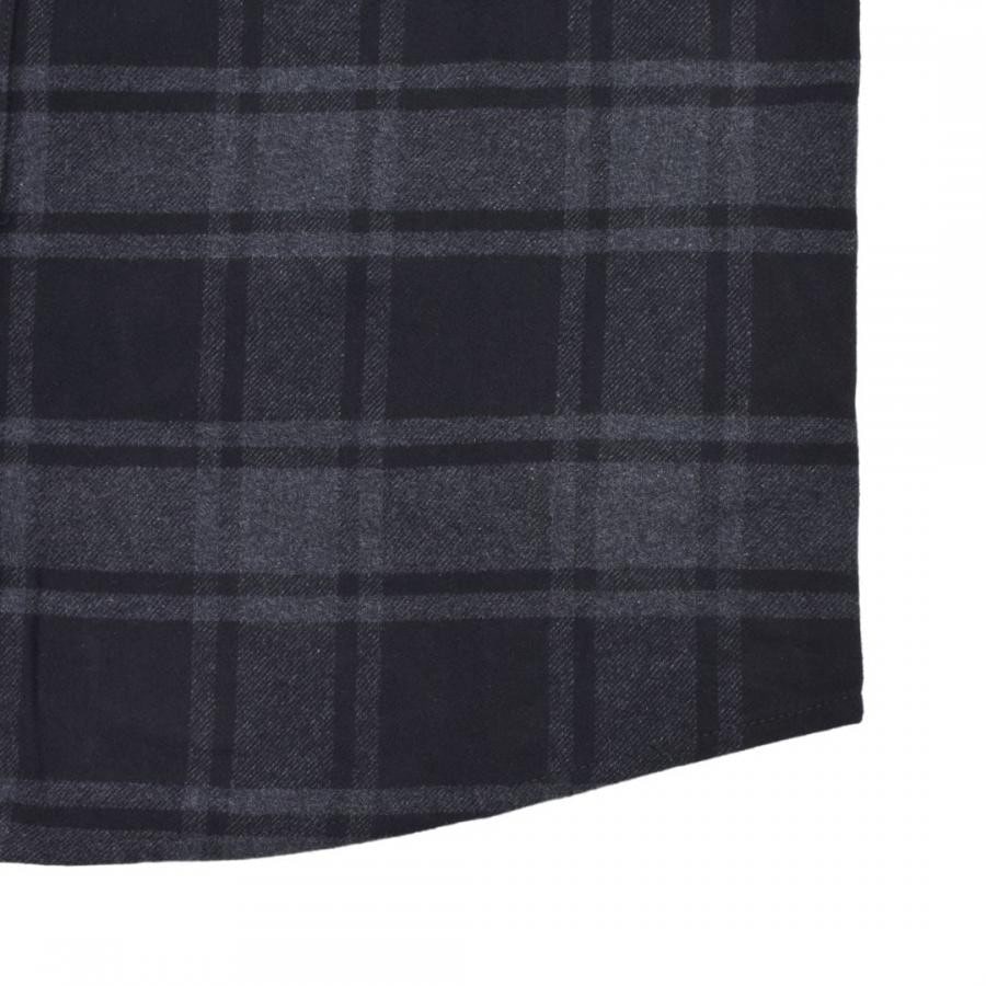 【OFF-WHITE】OUTLINE ARR FLANNEL SHIRT(GREY/WHITE) GREY/WHITE L