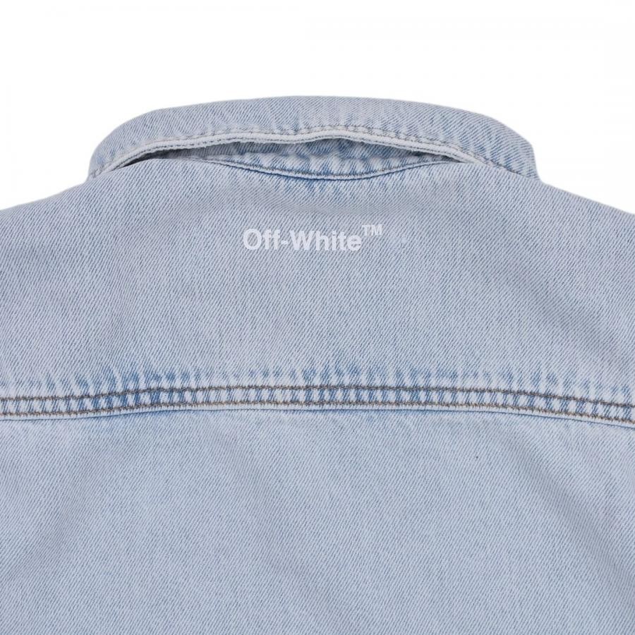【OFF-WHITE】SINGLE ARROW DENIM SHIRT(BLUE/WHITE) BLUE/WHITE M