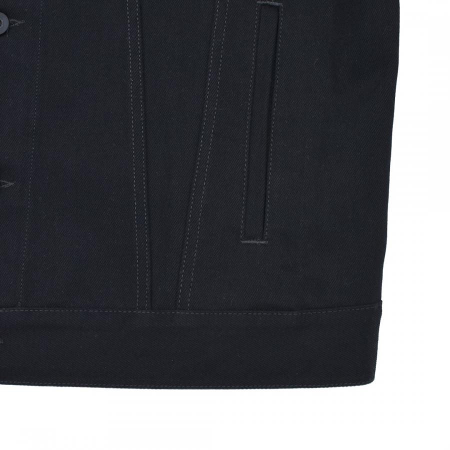 【OFF-WHITE】DIAG TAB SLIM DENIM JACKET(BLACK/WHITE) BLACK/WHITE XL