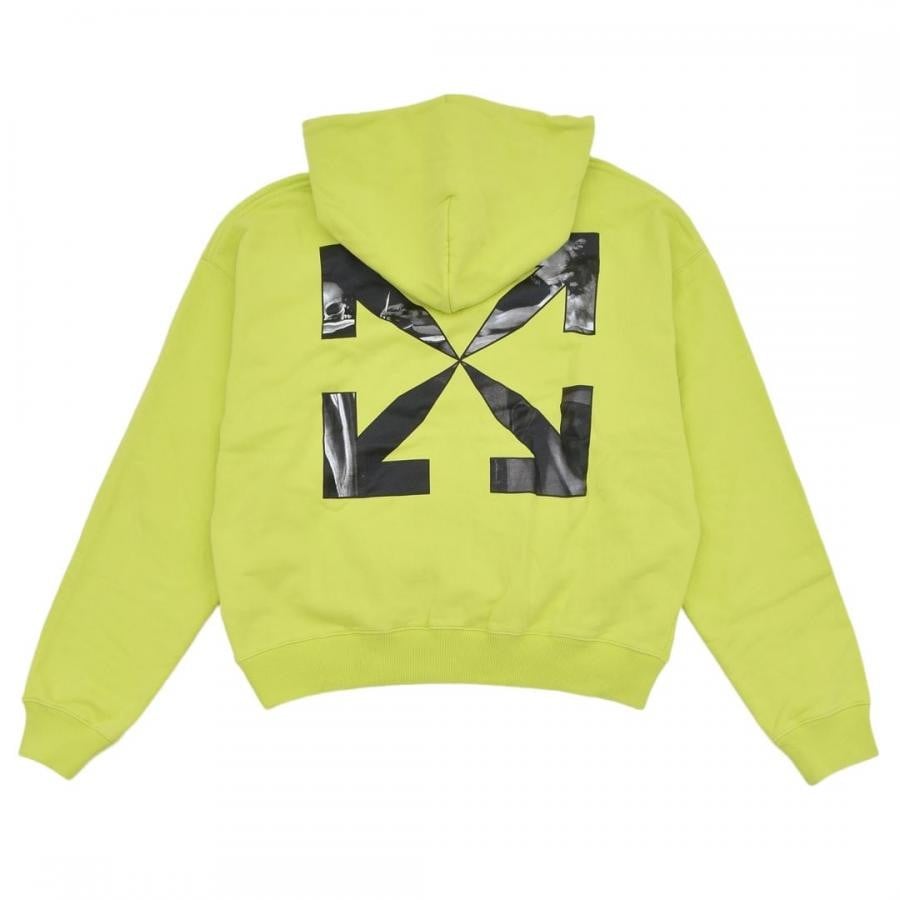【OFF-WHITE】CARAVAG ARROW OVER HOODIE(LIME/BLACK) LIME/BLACK XL