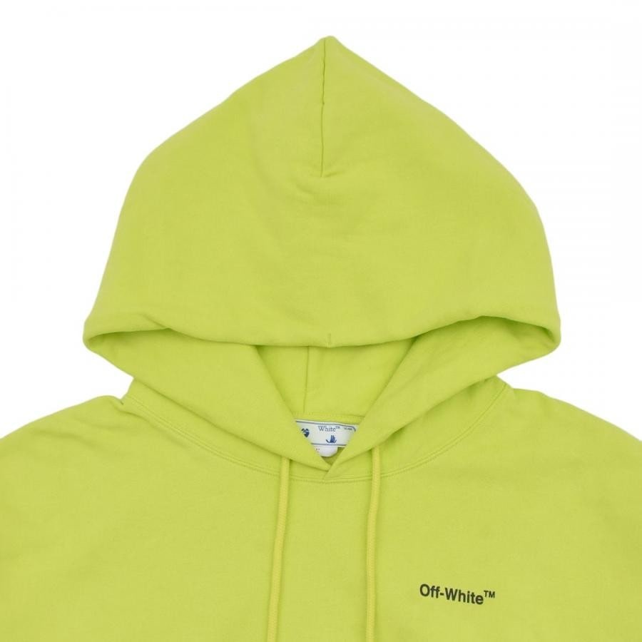 【OFF-WHITE】CARAVAG ARROW OVER HOODIE(LIME/BLACK) LIME/BLACK XL