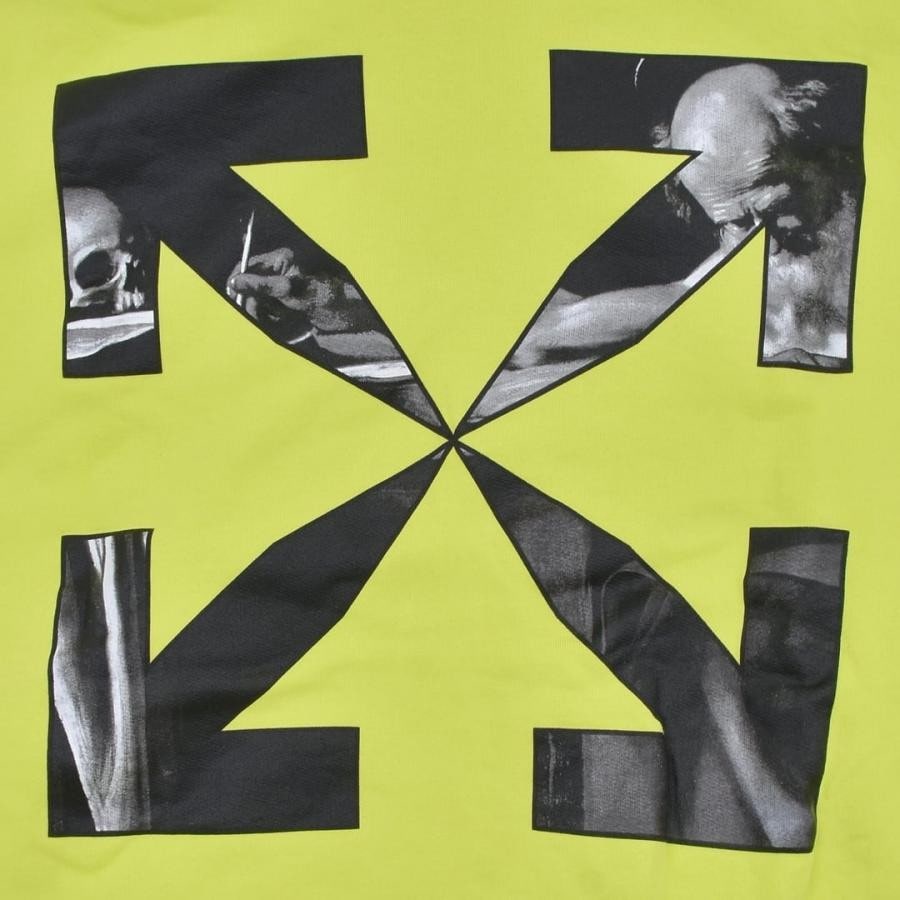 【OFF-WHITE】CARAVAG ARROW OVER HOODIE(LIME/BLACK) LIME/BLACK XL