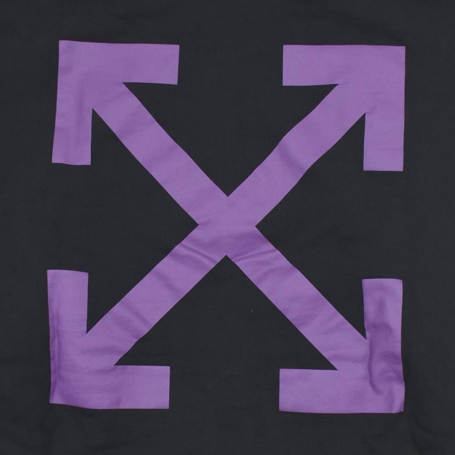 【OFF-WHITE】ARROW CARAV MERCY SKAT HOODIE(BLACK/PURPLE) BLACK/PURPLE L