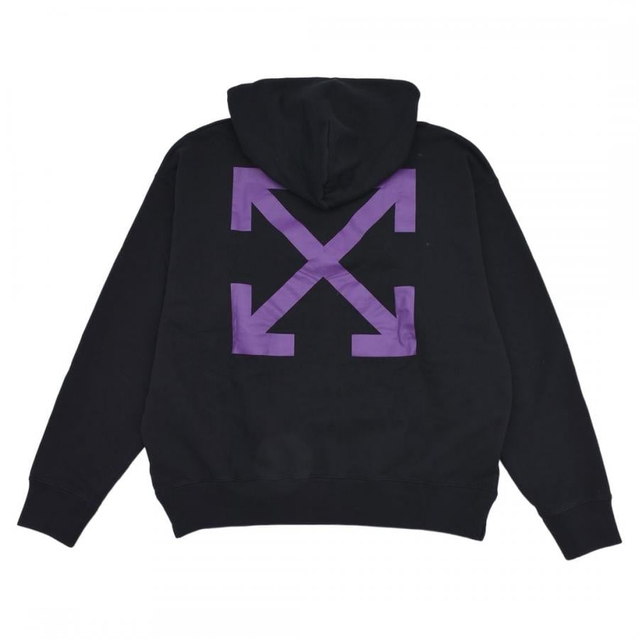【OFF-WHITE】ARROW CARAV MERCY SKAT HOODIE(BLACK/PURPLE) BLACK/PURPLE XL