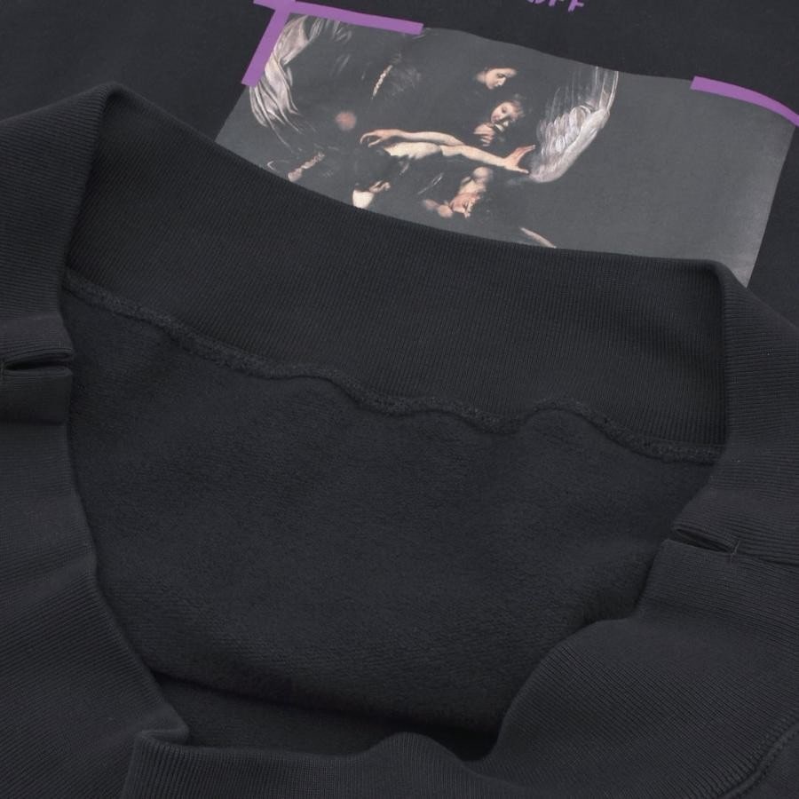 【OFF-WHITE】ARROW CARAV MERCY SKAT HOODIE(BLACK/PURPLE) BLACK/PURPLE XL