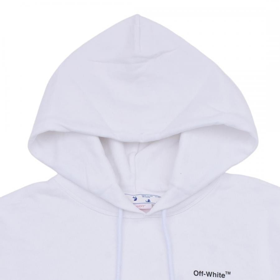 OFF-WHITE】DIAG HELVETICA OVER HOODIE(WHITE/BLACK)(L WHITE/BLACK