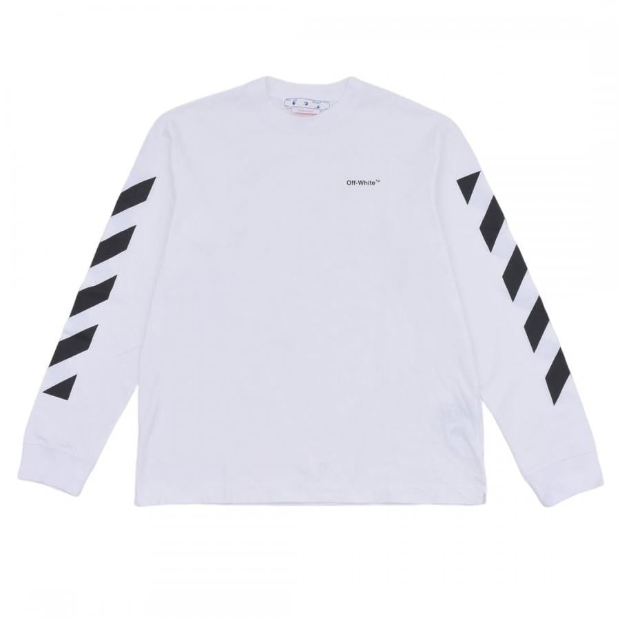 【OFF-WHITE】DIAG HELVETICA SKATE L/S TEE(WHITE/BLACK) WHITE/BLACK L