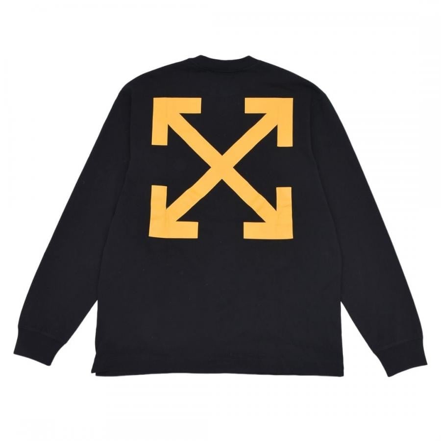 【OFF-WHITE】ARROW CARAV ANN SKATE L/S TEE(BLACK/WHITE) BLACK/WHITE M