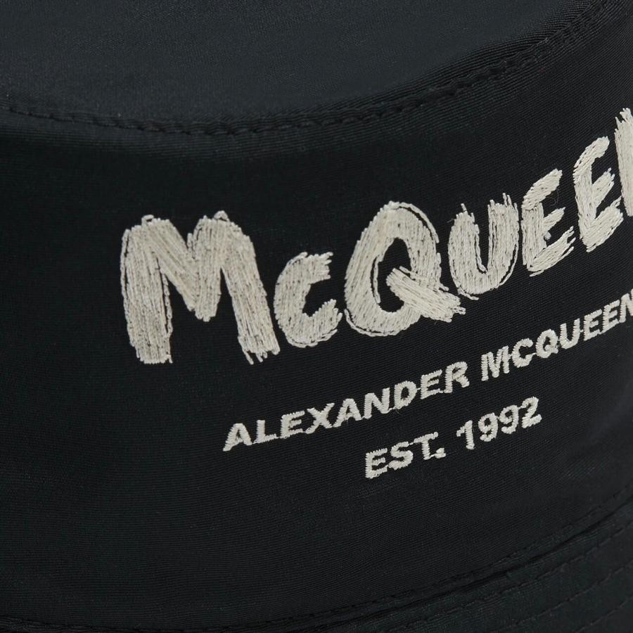 【ALEXANDER McQUEEN】HAT TONAL GRAFFITI BLACK L