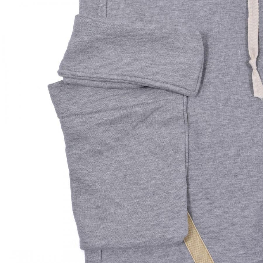 GREG LAUREN HEATHER GREY FLEECE BASIC CARGO GREY GREY 1
