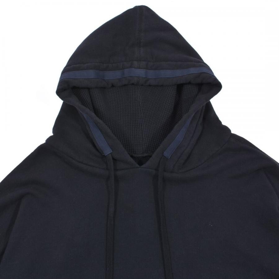 GREG LAUREN BLACK FLEECE BASIC HOODIE BLACK BLACK 3