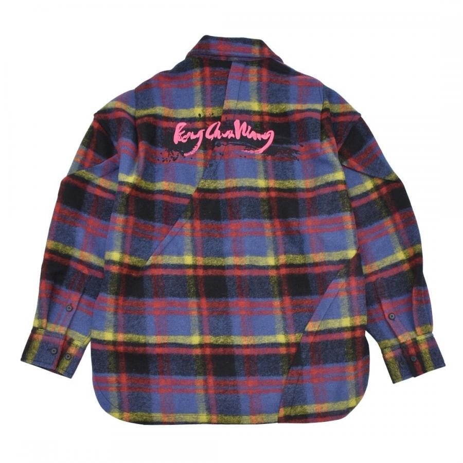 Feng Chen Wang WOOLEN PLEATED JACKET KHAKI M