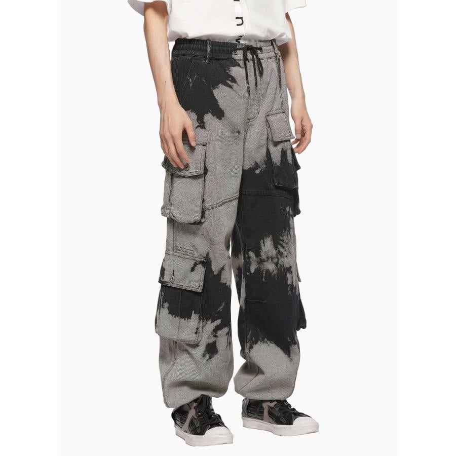 Feng Chen Wang ARTISIANL TIE DYE CARGO BLACK WHITE(S BLACK/WHITE