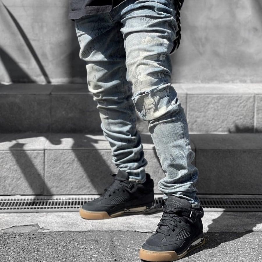 【AMIRI】MILITARY STENCIL JEAN INDIGO 30