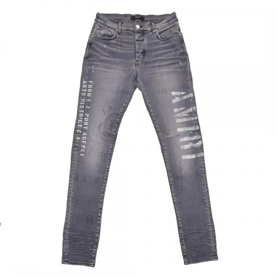 【AMIRI】MILITARY STENCIL JEAN GREY 30