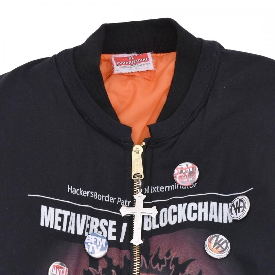 【COUCOU BEBE】METAVERSE BOMBER KHAKI/BLACK XXL