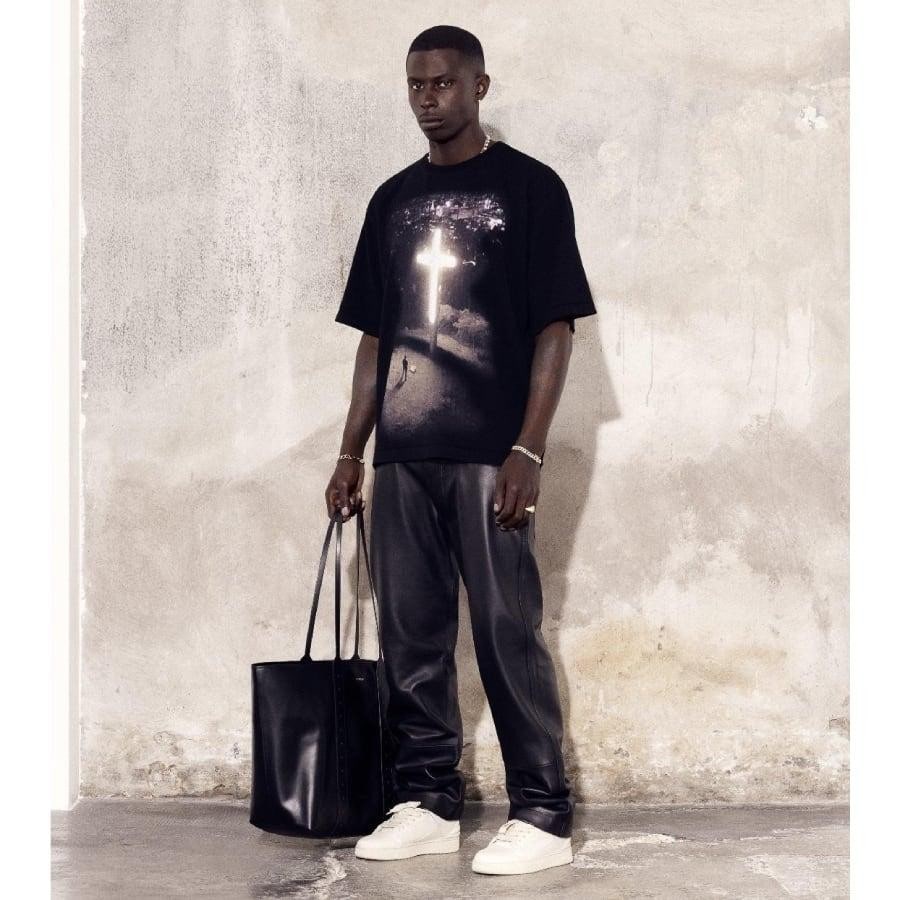 【1989】KNITTED ON GOD T SHIRT（BLACK） BLACK L