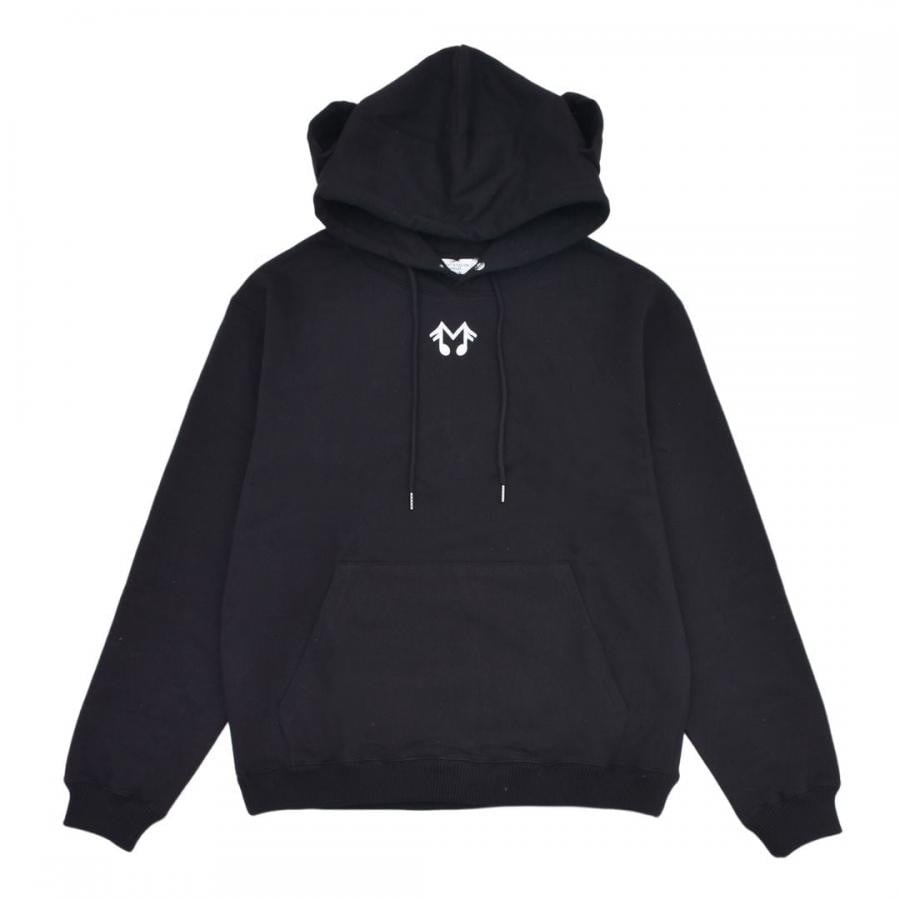 【MIDNIGHT STUDIOS】M-LOGO MICRO HOODED SWEATSHIRT(BLACK) BLACK L