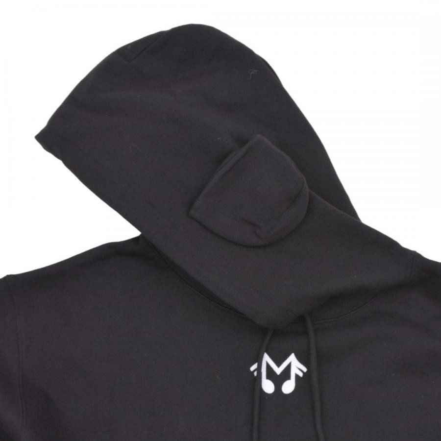 【MIDNIGHT STUDIOS】M-LOGO MICRO HOODED SWEATSHIRT(BLACK) BLACK L