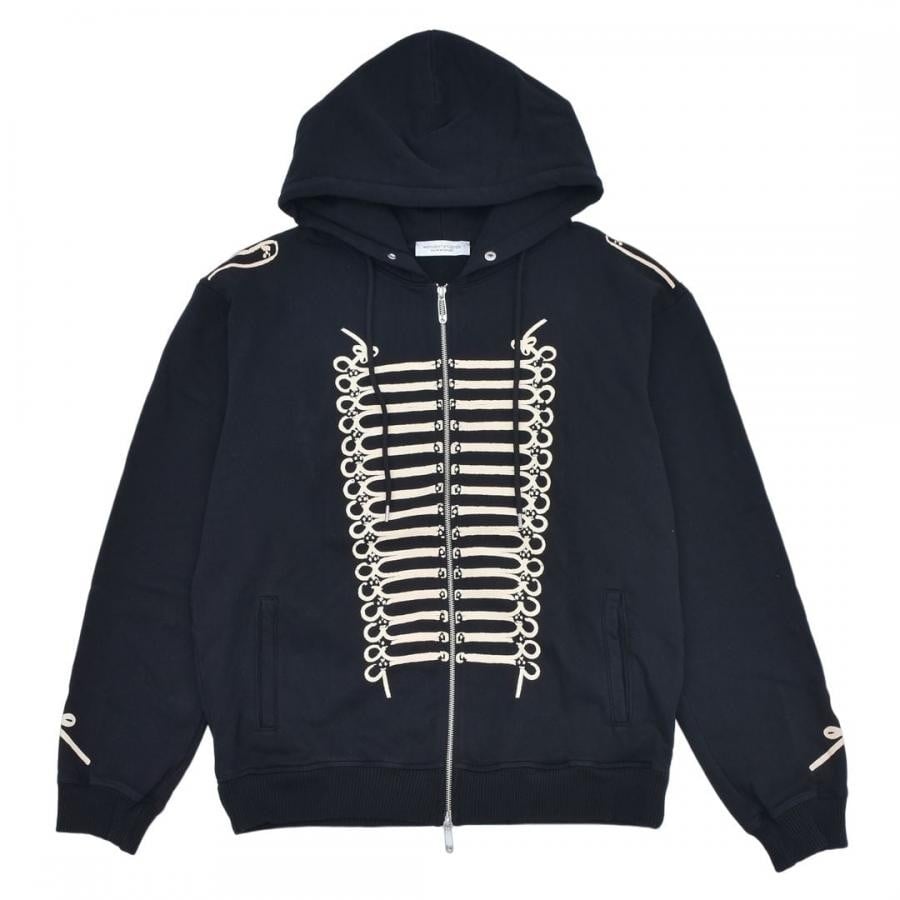 【MIDNIGHT STUDIOS】PARADE ZIP UP HOODIE BLACK XL