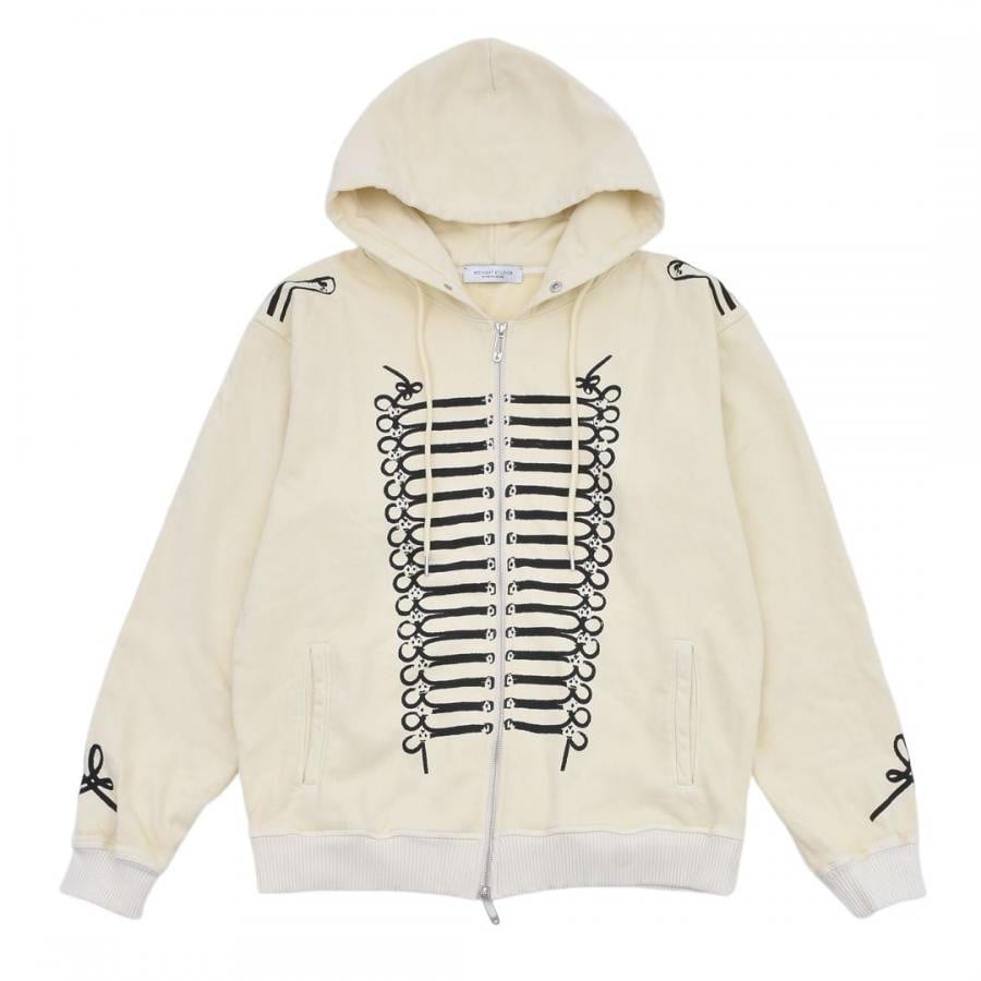 【MIDNIGHT STUDIOS】PARADE ZIP UP HOODIE BLACK XL