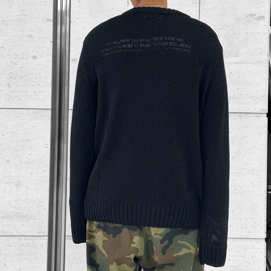 【MIDNIGHT STUDIOS】BABY FACE SWEATER BLACK L