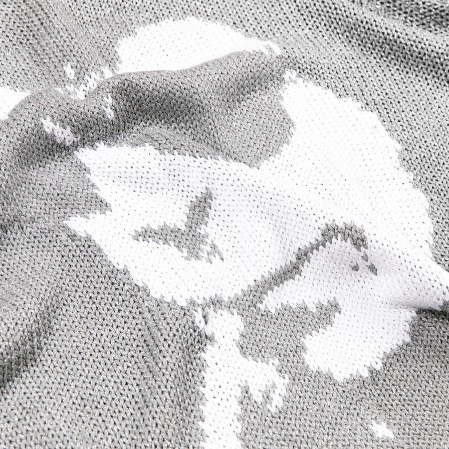 【MIDNIGHT STUDIOS】BABY FACE SWEATER SILVER XL