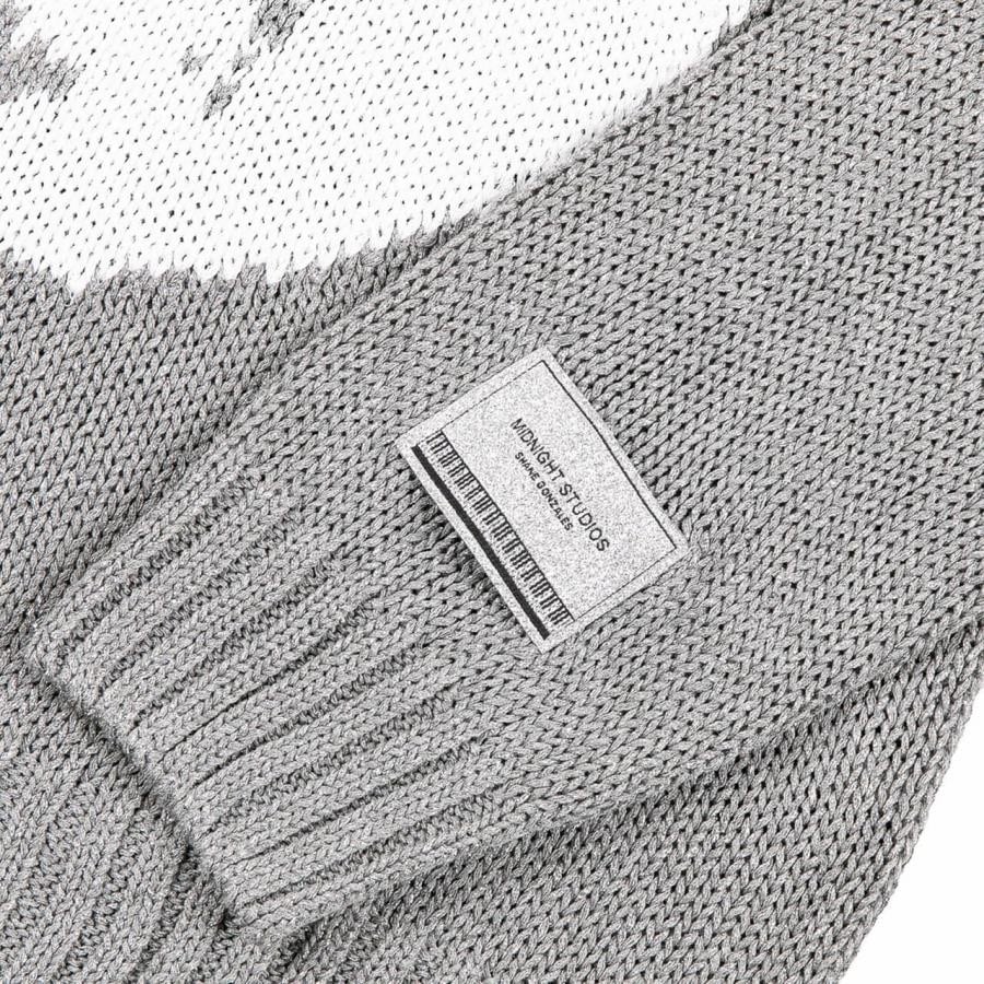 【MIDNIGHT STUDIOS】BABY FACE SWEATER SILVER XL