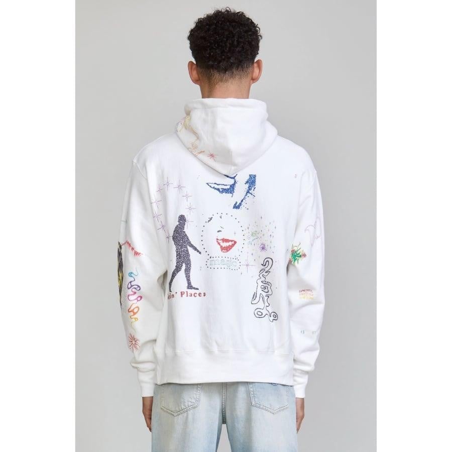 R13 SKETCH OVERSIZED HOODIE ECRU ECRU XL