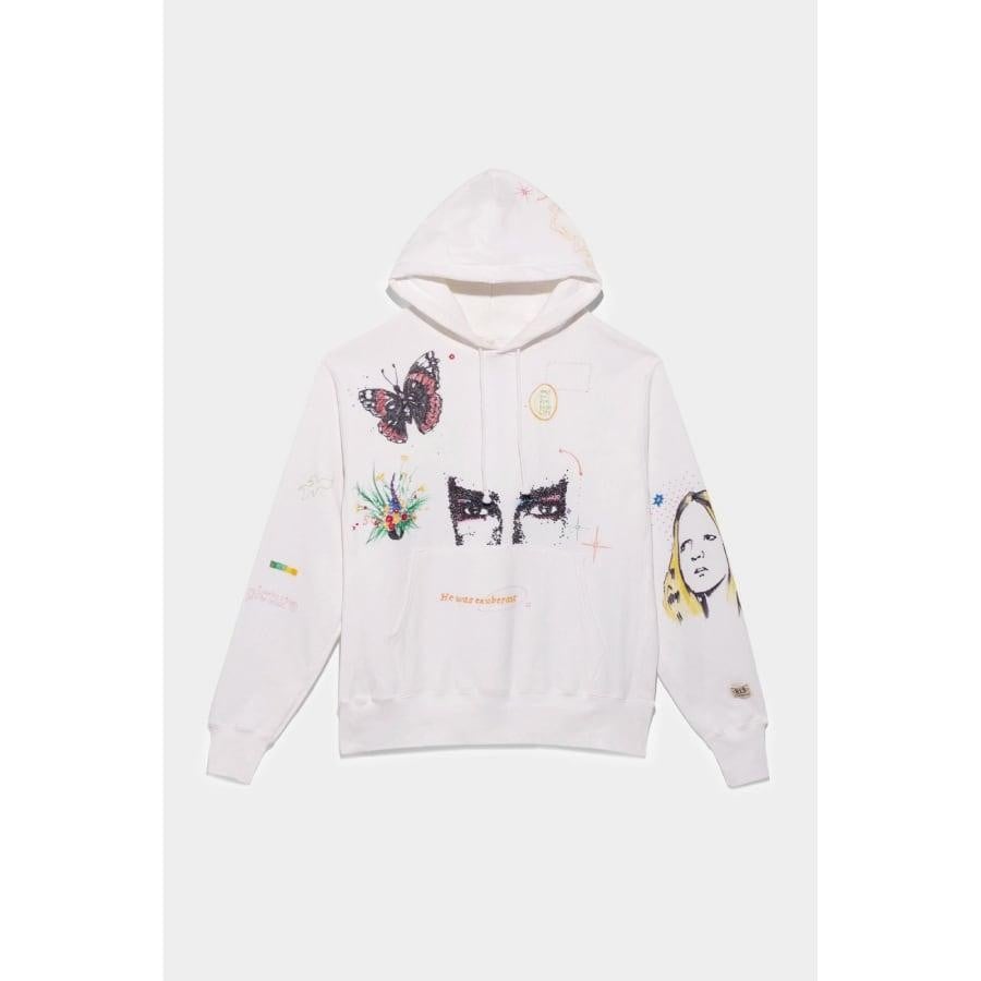 R13 SKETCH OVERSIZED HOODIE ECRU ECRU XL