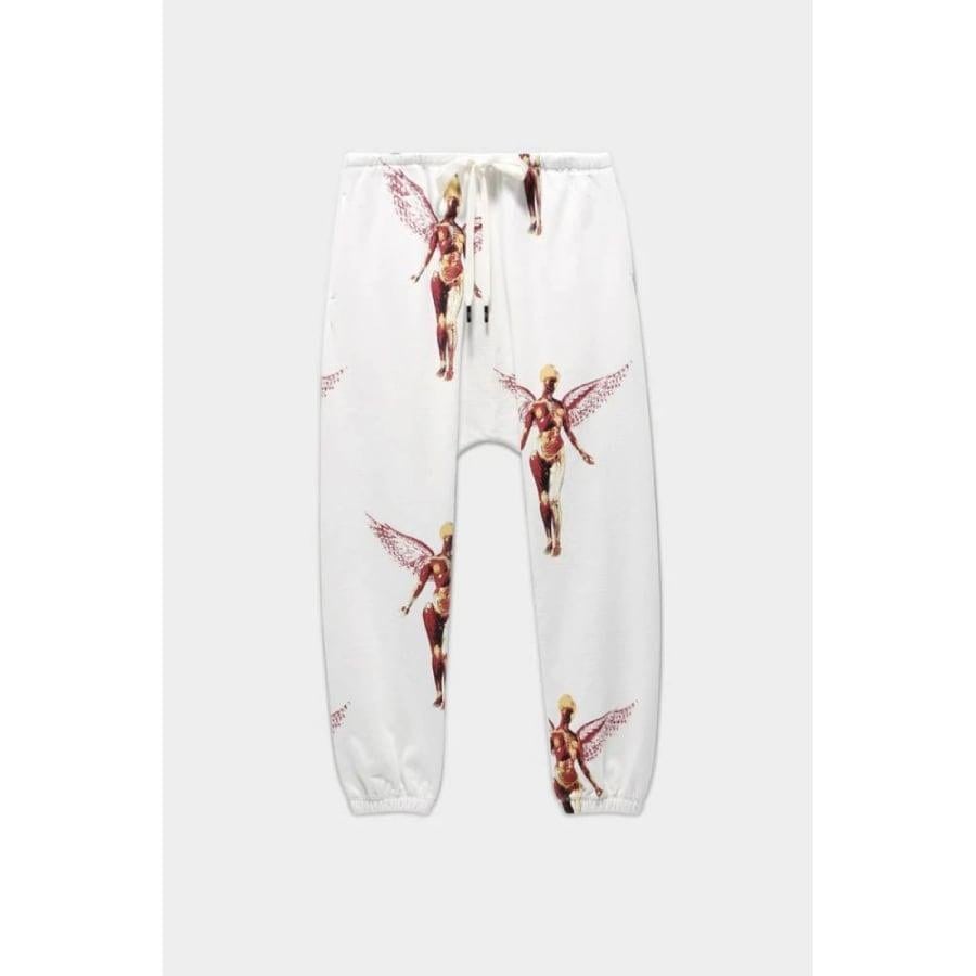 R13 NIRVANA IN UTERO DROPPED CROTCH SWEATPANT ECRU ECRU L